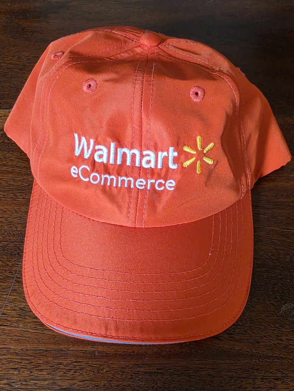 Walmart Baseball Cap Hat Men's Adjustable Orange Yellow Spark Logo Employee